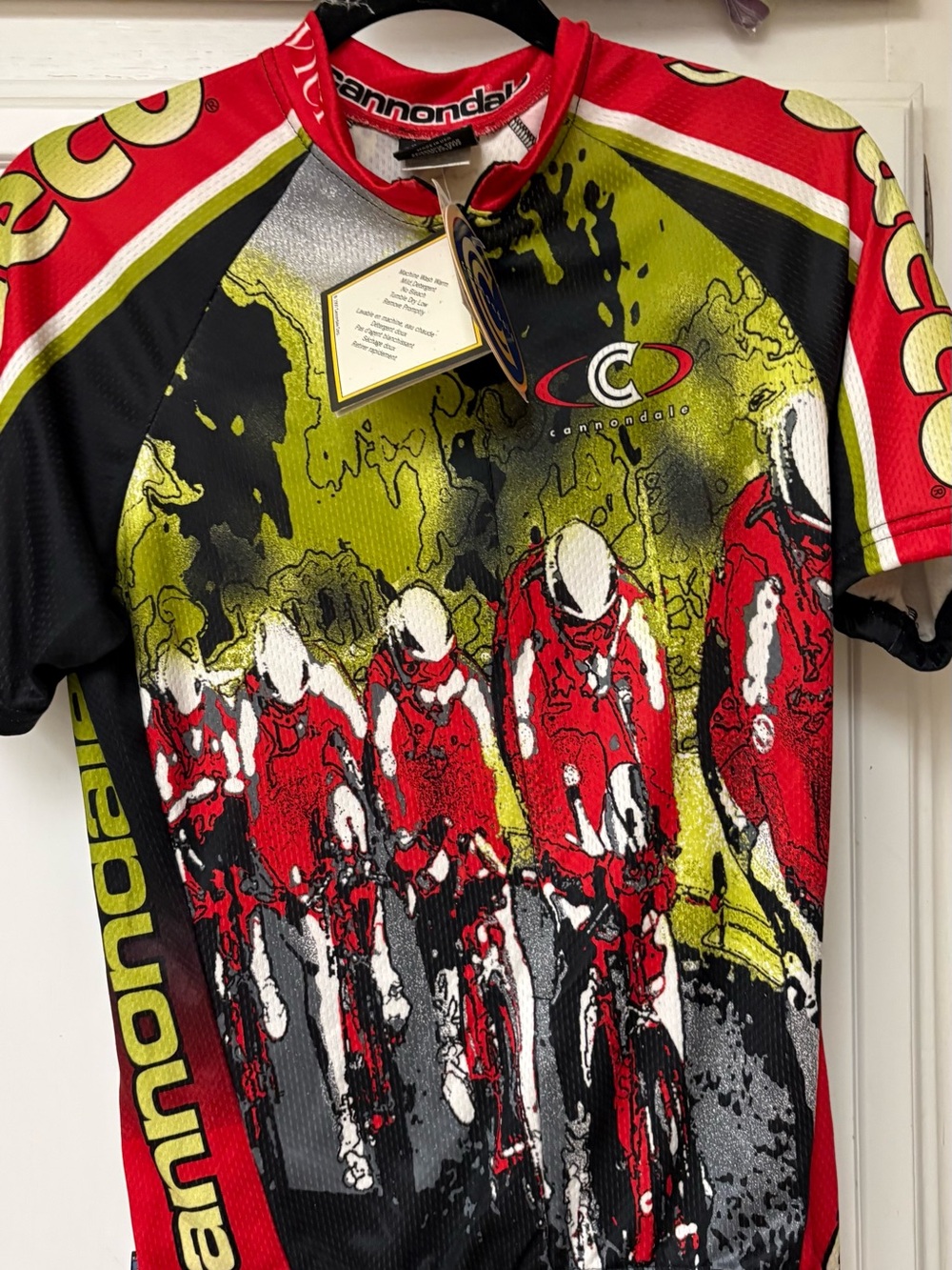 Men’s Red & Lime Cycling Jersey